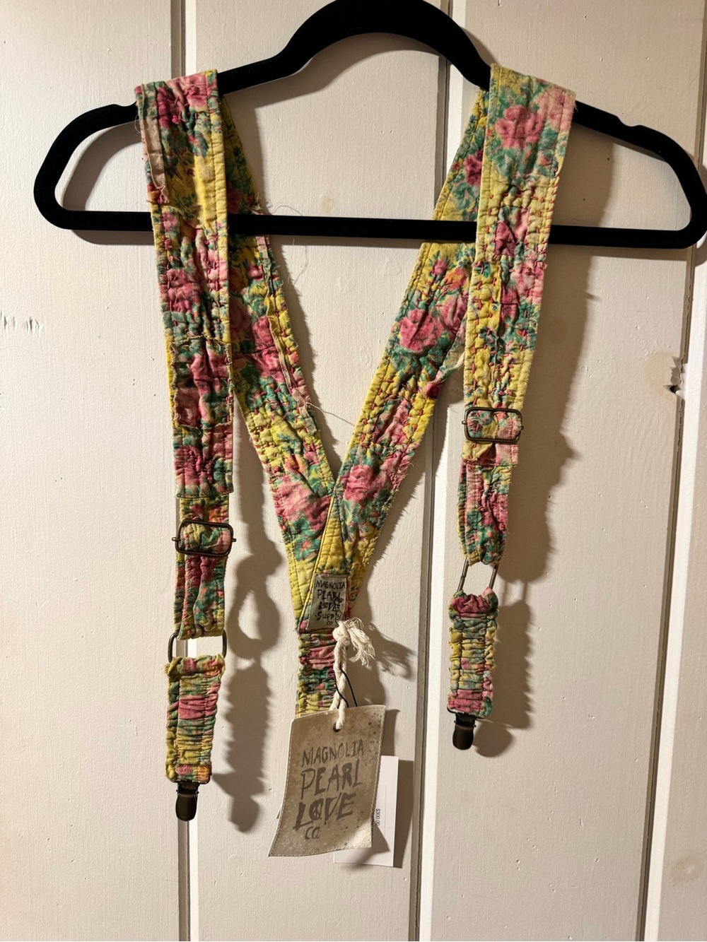 Magnolia Pearl Floral Suspenders with Metal Clips BNWT in Curtsy Color